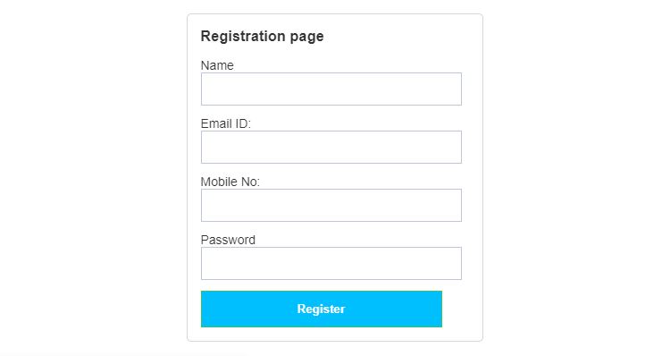 React Js Registration Form Validation